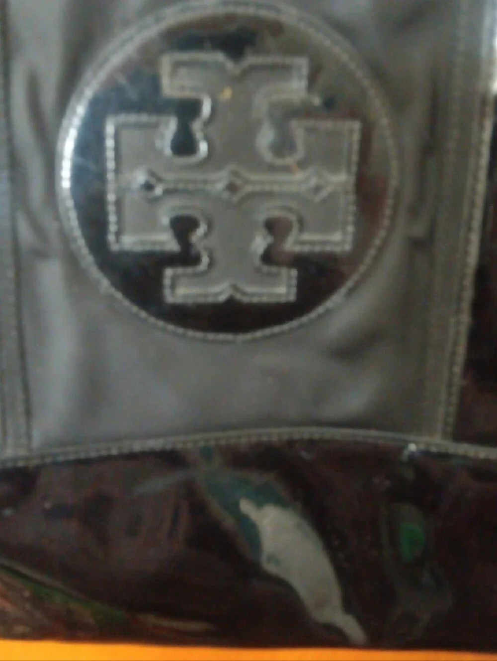 Tory Burch Black Messenger Tote with Logo Detail